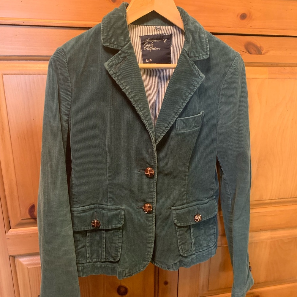 Corduroy Jacket in Emerald Green
